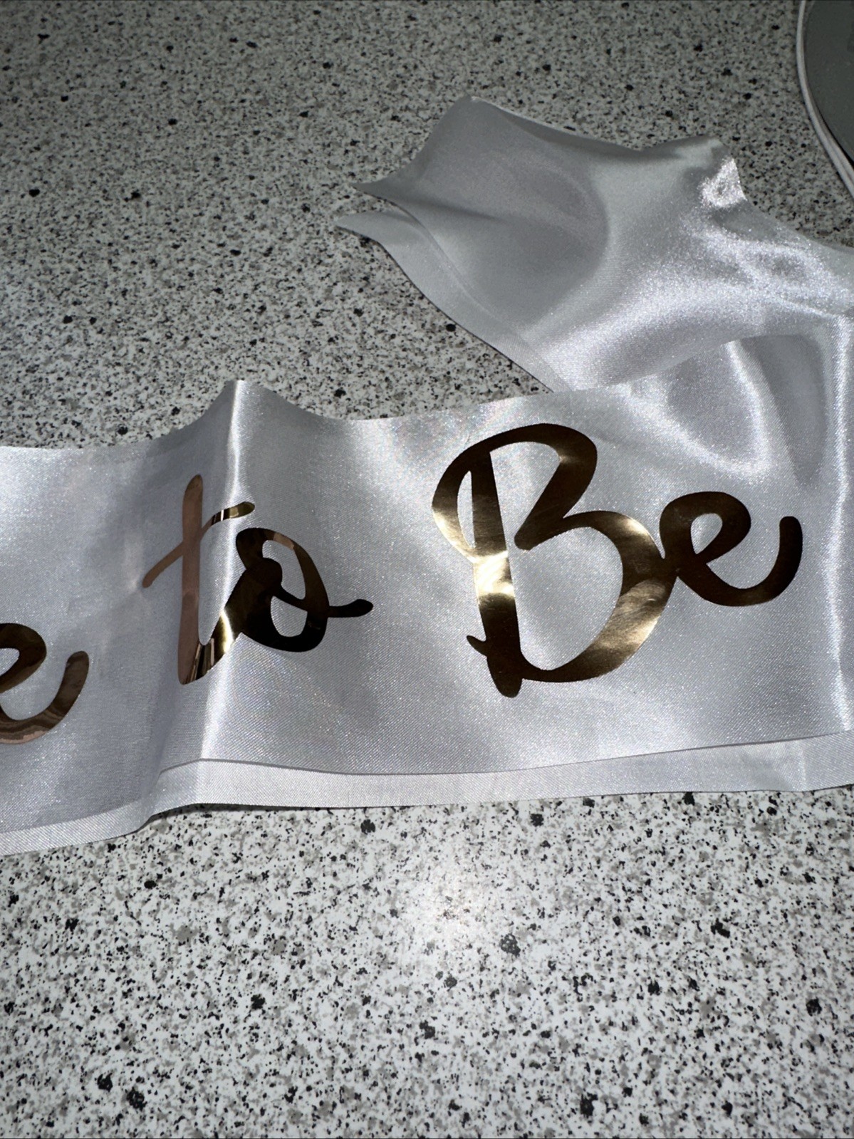 “Bride To Be” Sash White With Rose Gold Lettering
