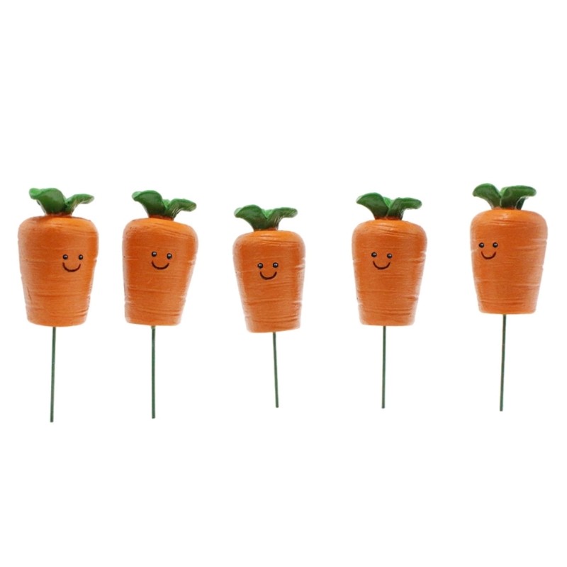 Easter Stake Carrot Statue Figurines for Indoor and Outdoor Decors Yard Sign