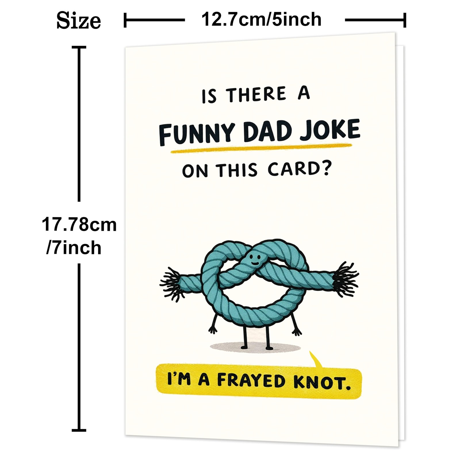 IDU Fathers Day Card, Funny 7 x 5 inches / 17.78 x 12.70 cm, ZN-523