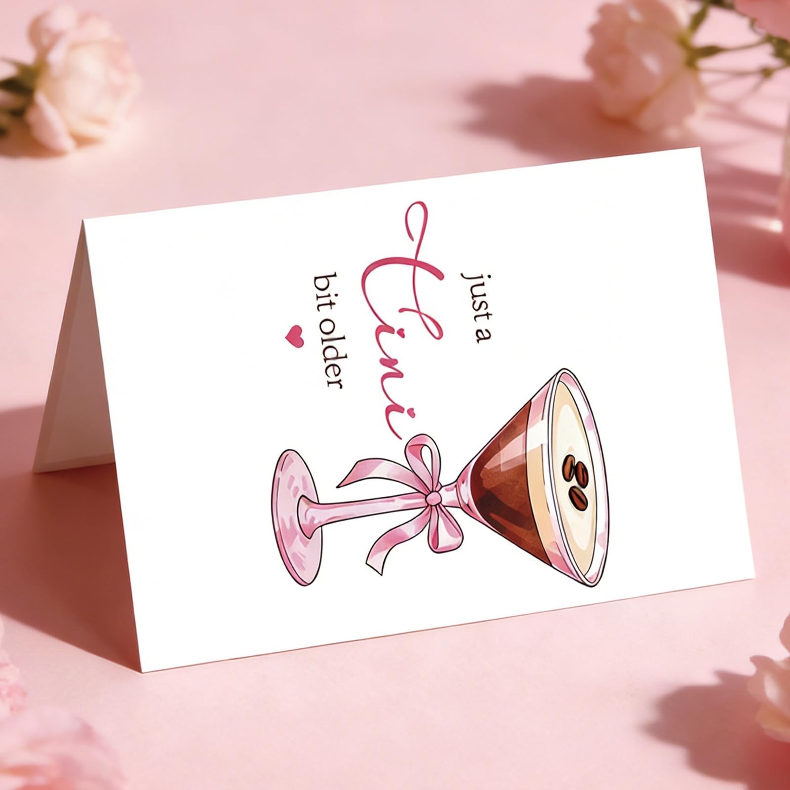 Amorista Just a Tini Bit Older Birthday Card, Funny Espresso A5, Multi