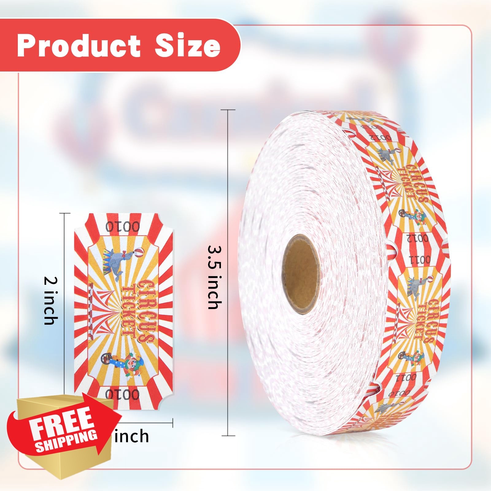 DOSTATNI Circus Tickets 1000 Pcs Roll