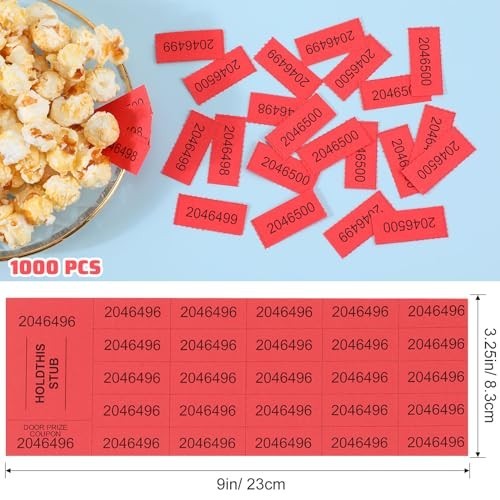 1000 Raffle Ticket Sheets – 25 Bid Chinese Auction Tickets for Events & Auctions