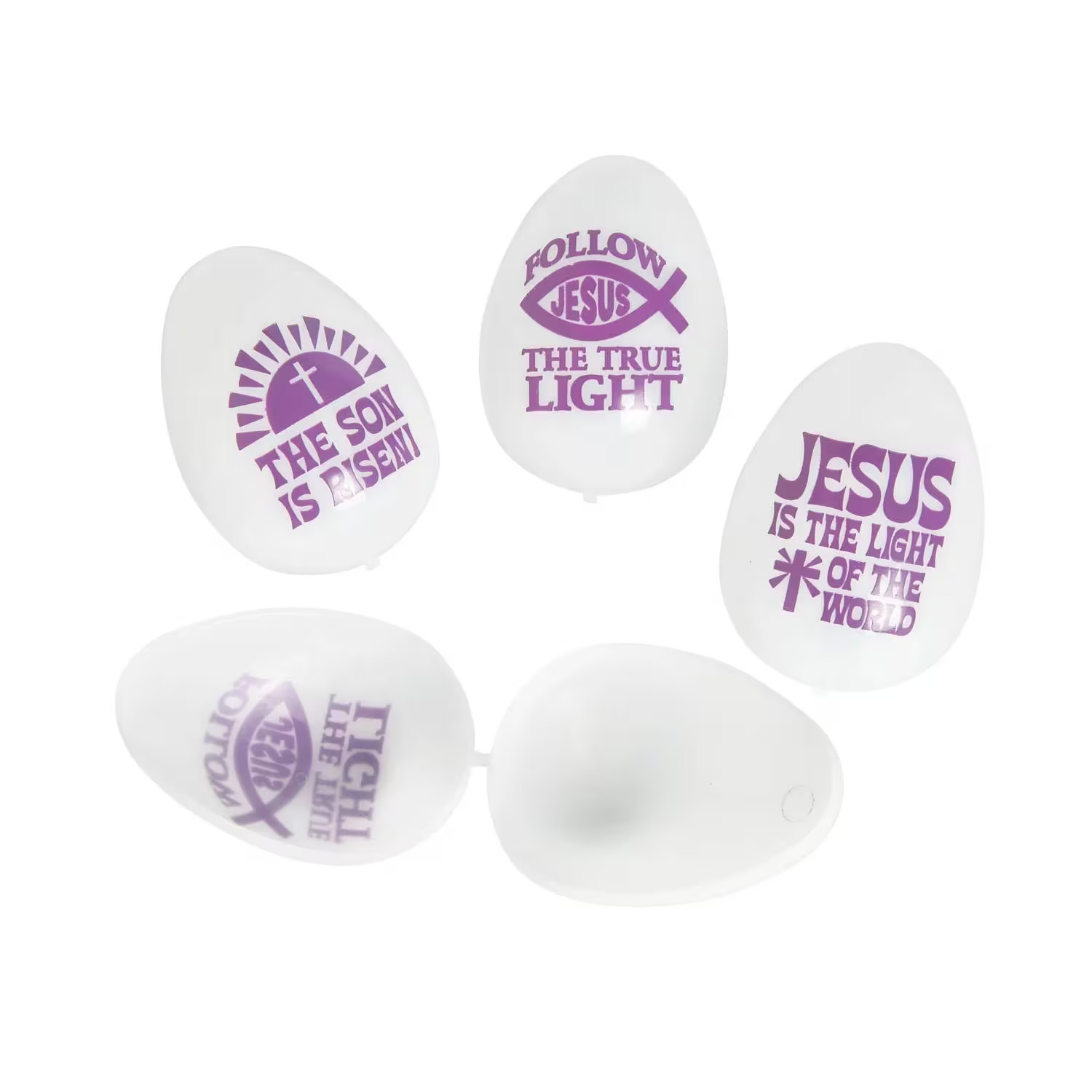 Jesus Is The Light Glow-In-The-Dark Plastic Easter Eggs, 72 Pc.