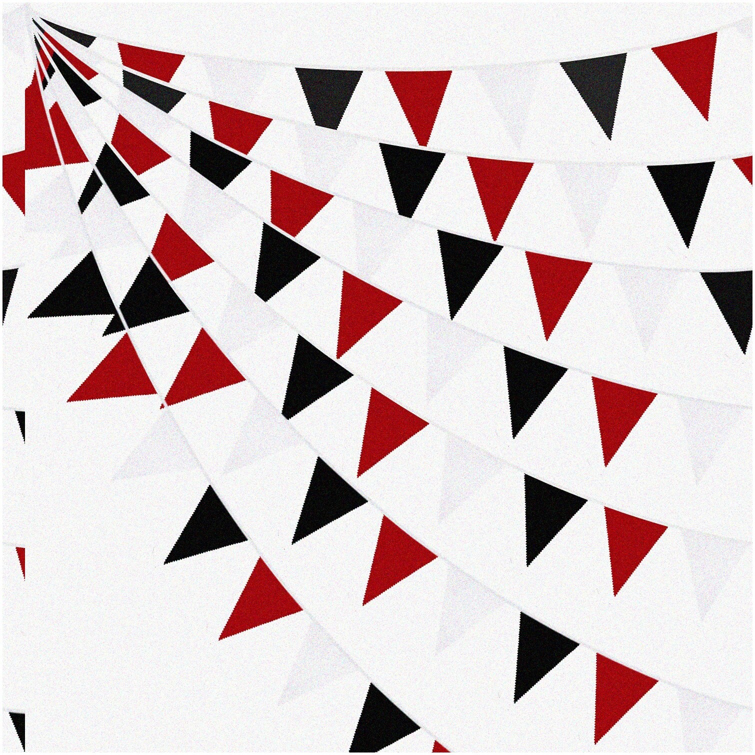 Colorful Fabric Triangle Flag Bunting 36 Flags 32.8ft