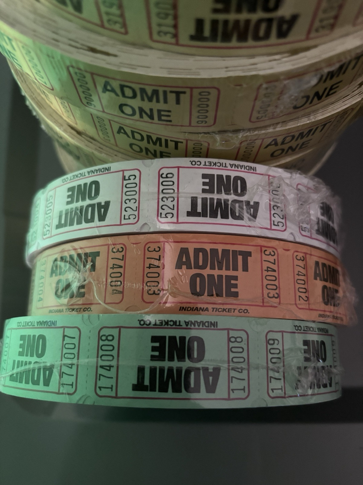Admit One Raffle Tickets 1 Roll of 2000 Single Stub for a Carnival Fun Fair