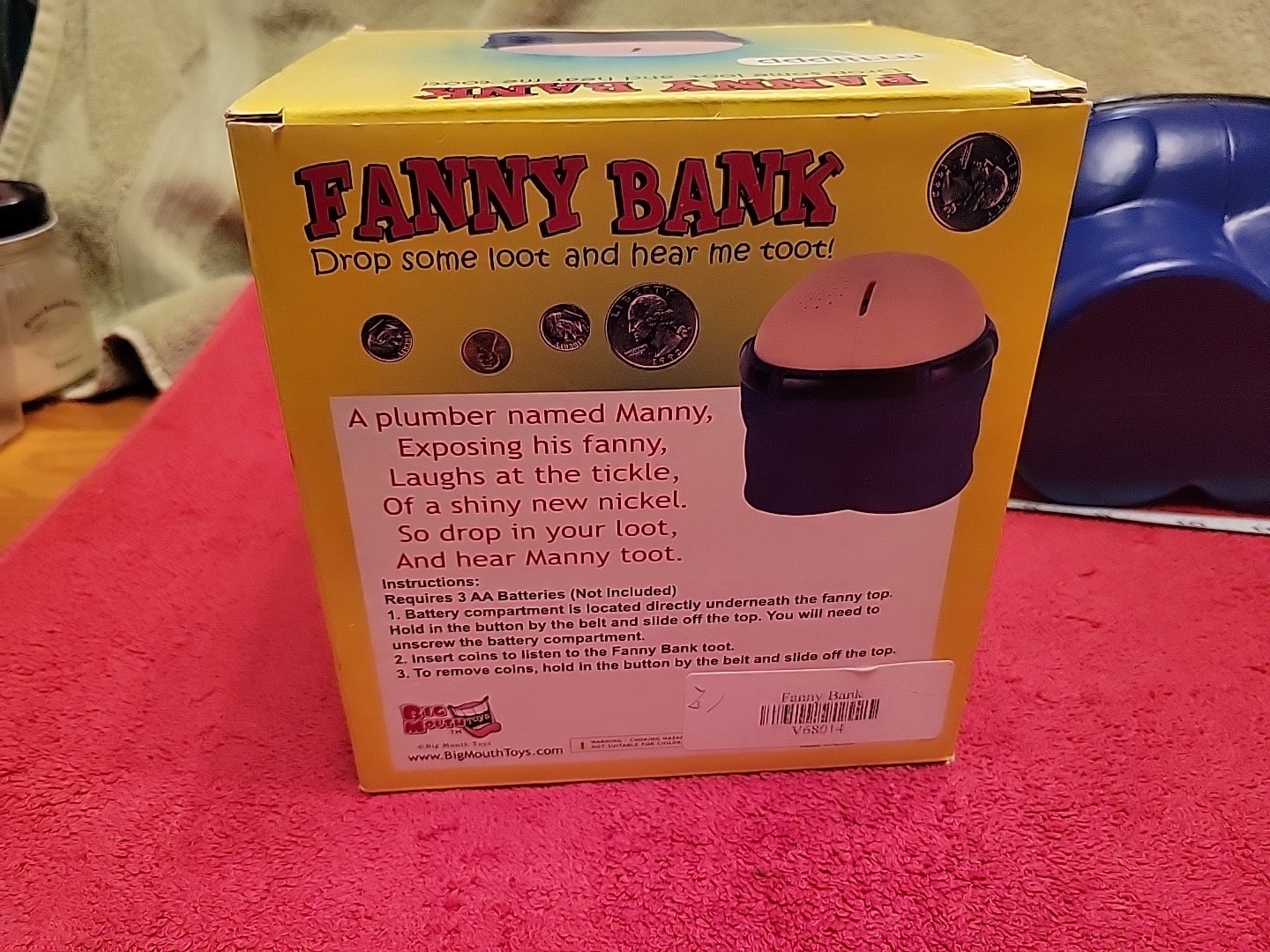 Fanny Piggy Butt Bank The Fart Poop Machine Bank Gag Prank Novelty Joke Toy