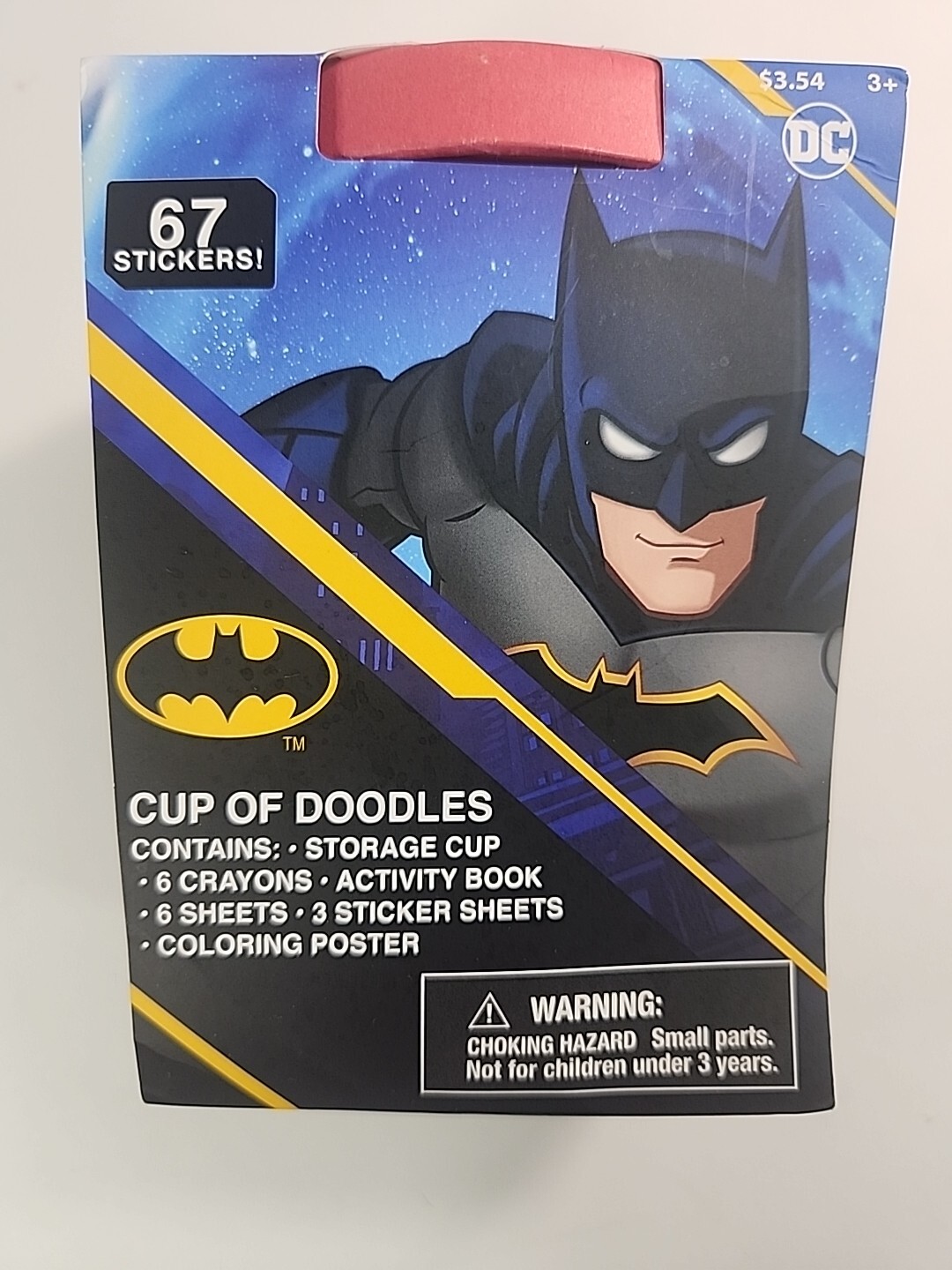 BATMAN Cup Of DOODLES ACTIVITY PLUS BONUS Justice Leauge Sticker Book