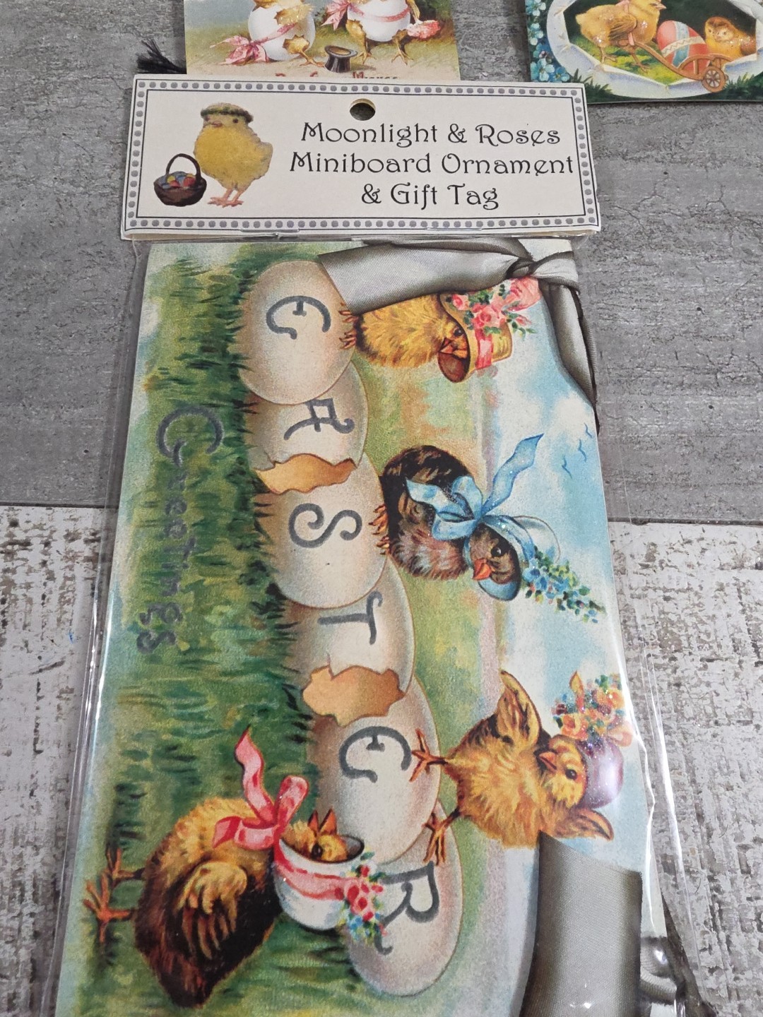 7 Easter Vintage Victorian Bunnies Eggs Cardstock Gift Hang Tags Wall Decor