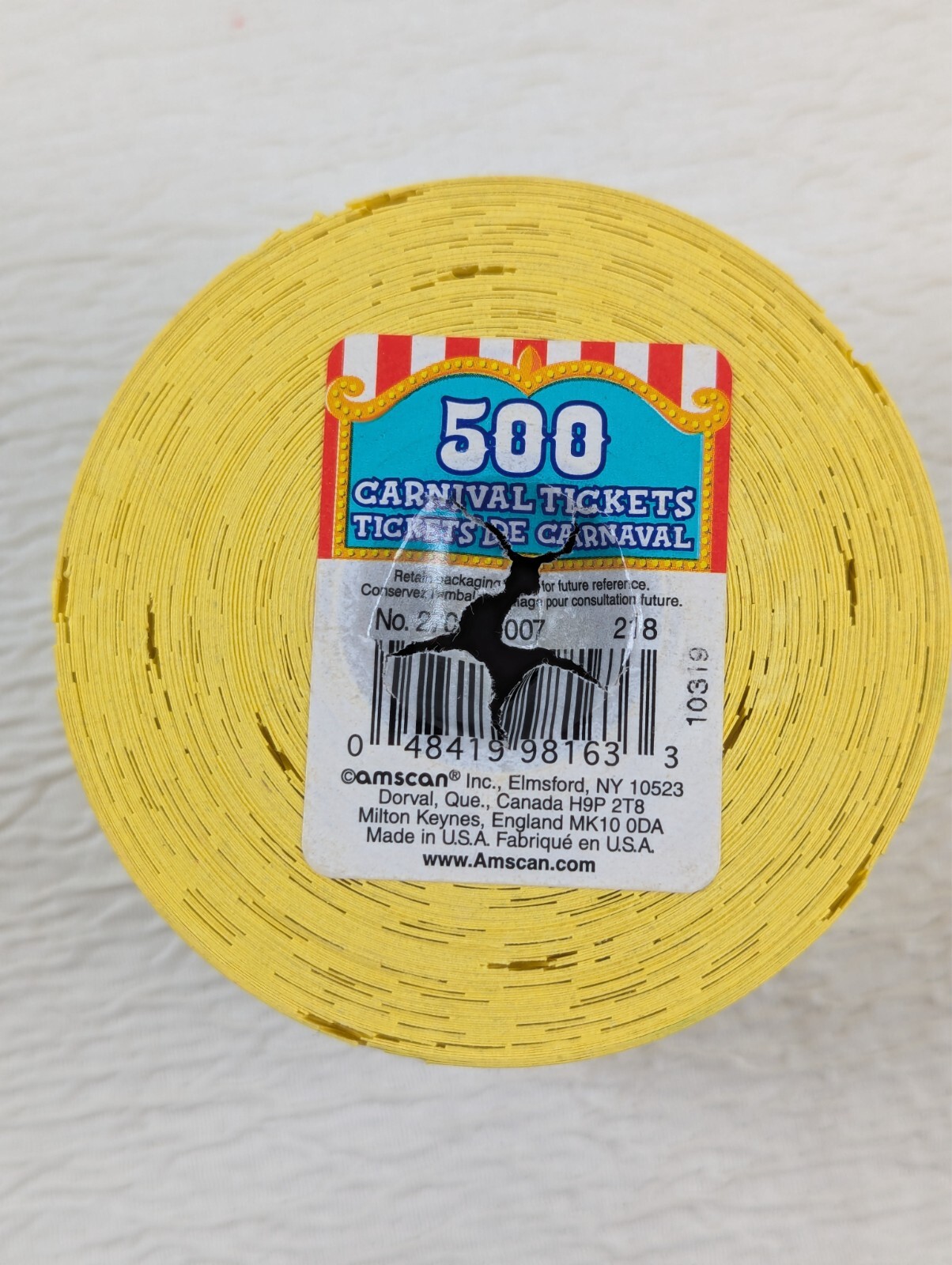 Raffle Tickets – 5 Rolls – Event Drawings – School Carnivals – Numbered
