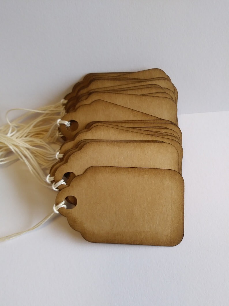 100 Kraft tags 2 1/2″ x 1 1/2,” Kraft gift tags, Kraft price tags