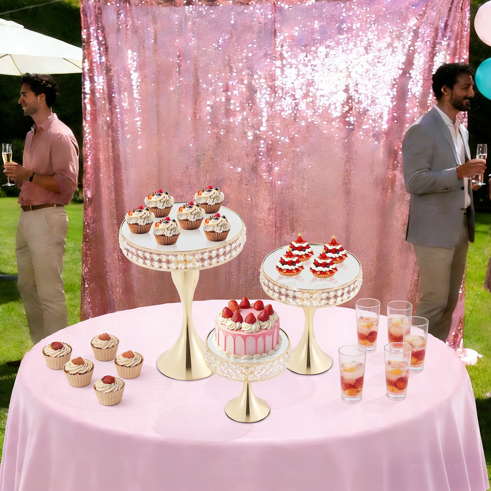 3 Pcs Cake Display Stands For Wedding/party/birthday/Baby Shower /celebration