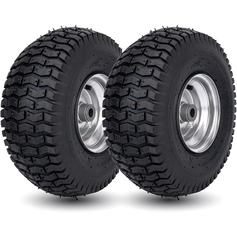 15×6.00-6 Lawn Mower Tire and Wheel Front Tire Compatible John Deere Craftsman