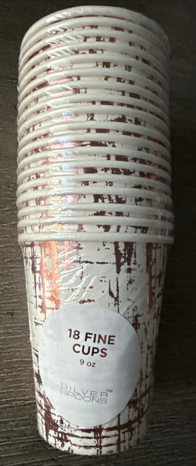 9 oz Disposable Cups in Rose Gold 18 PK Perfect for Weddings & Celebrations