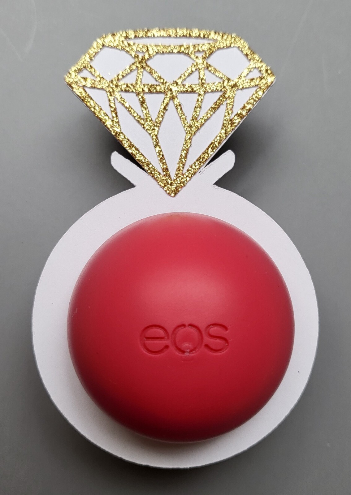 Set of 12 Diamond Ring Bridal Shower/EOS Lip Balm Holders (6 colors – U PICK!)