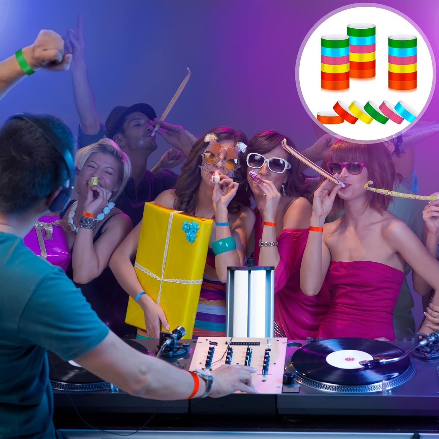 Paper Wristbands Neon Wrist Bands Waterproof Handbands for Events Lightweight…