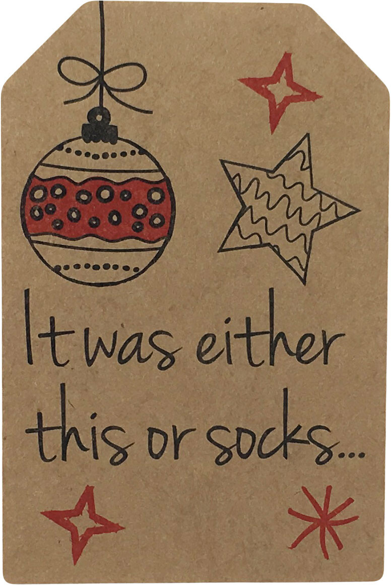 Natural Kraft Sarcastic Funny Christmas Gift Tags | 2 x 3″ Inch | 100 on a Roll