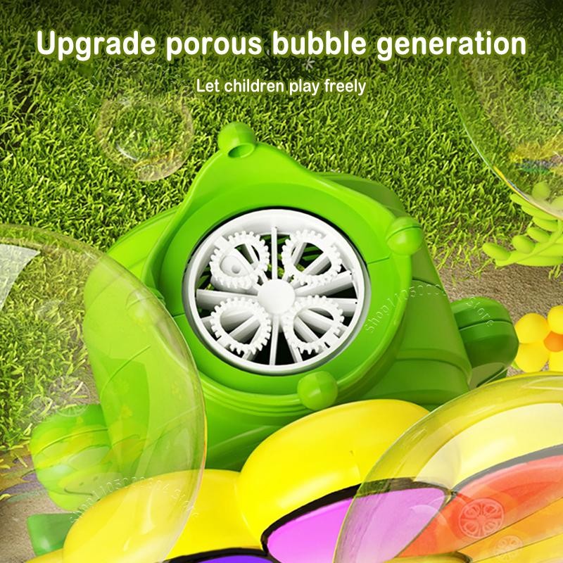 Smile Pinwheel Bubble Wand Automatic Blower LED Light-up Kids Outdoor Part