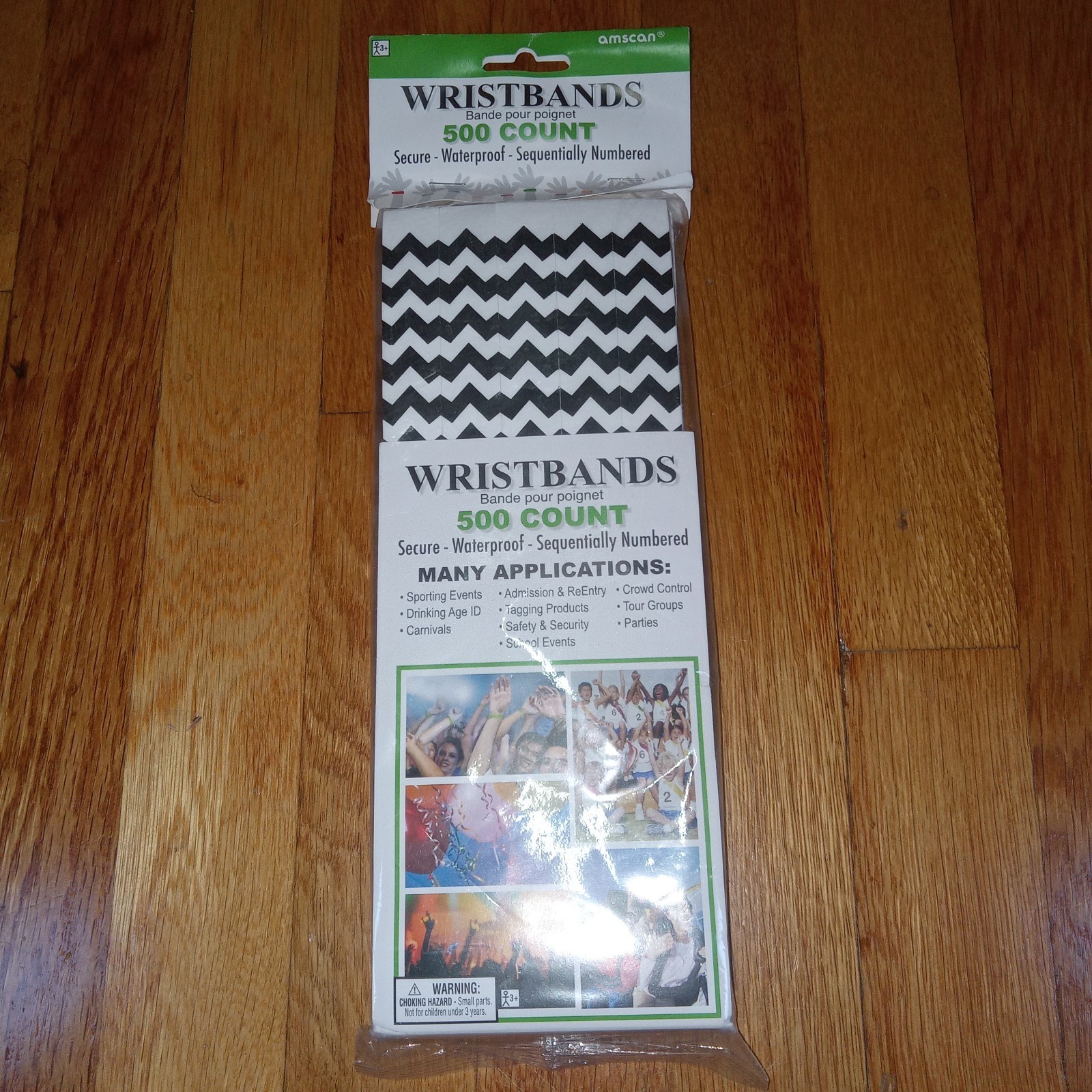 Amscan Tyvek Wristbands 500 Count Concert Events Parties Clubs Crowd Control