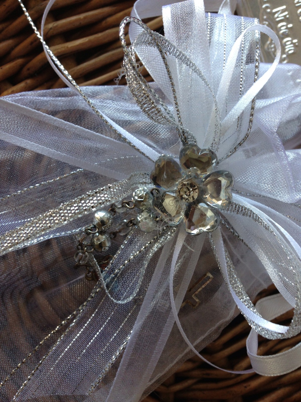 24 Pcs Baptism Favors White/Recuerdos Para Bautizo En Repujado Blancos