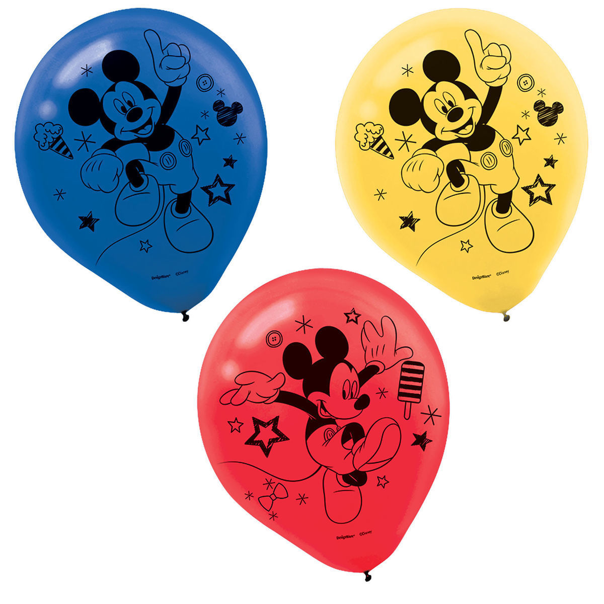 2 Packs Of Mickey Mouse On the Go Balloons