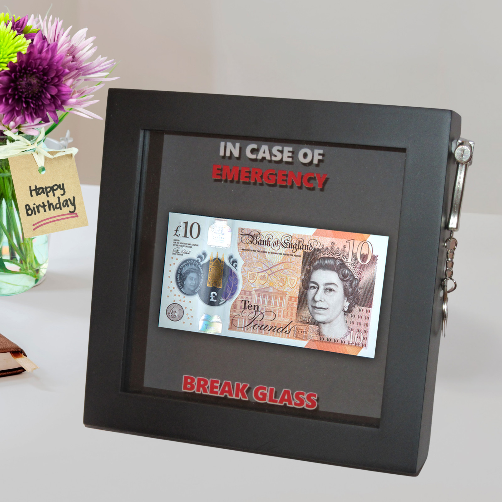 16th/18th/21st/30th/40th/50th BIRTHDAY GIFT Emergency Break Glass 3d Box Frame