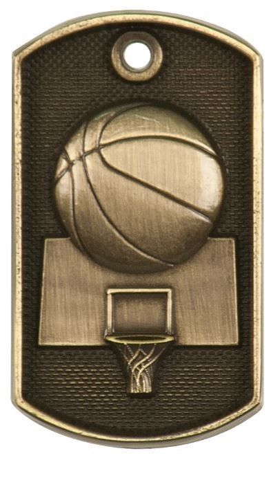 Basketball Dog Tag Award Trophy Team Sport W/FREE Bead Chain FREE SHIPPING DT202