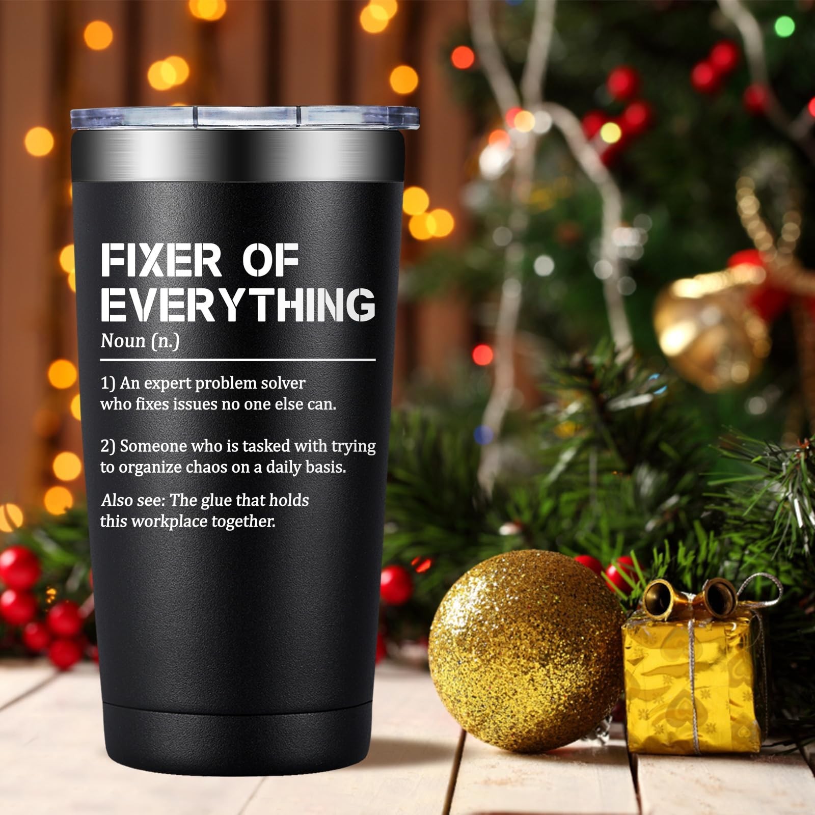 Grifarny Thank You Gifts for Men – Fixer of Everything Tumbler Cup 20 oz – Bo…