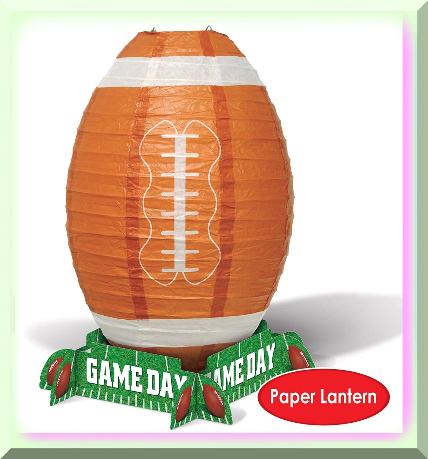 Football-themed Paper Lantern Centerpieces
