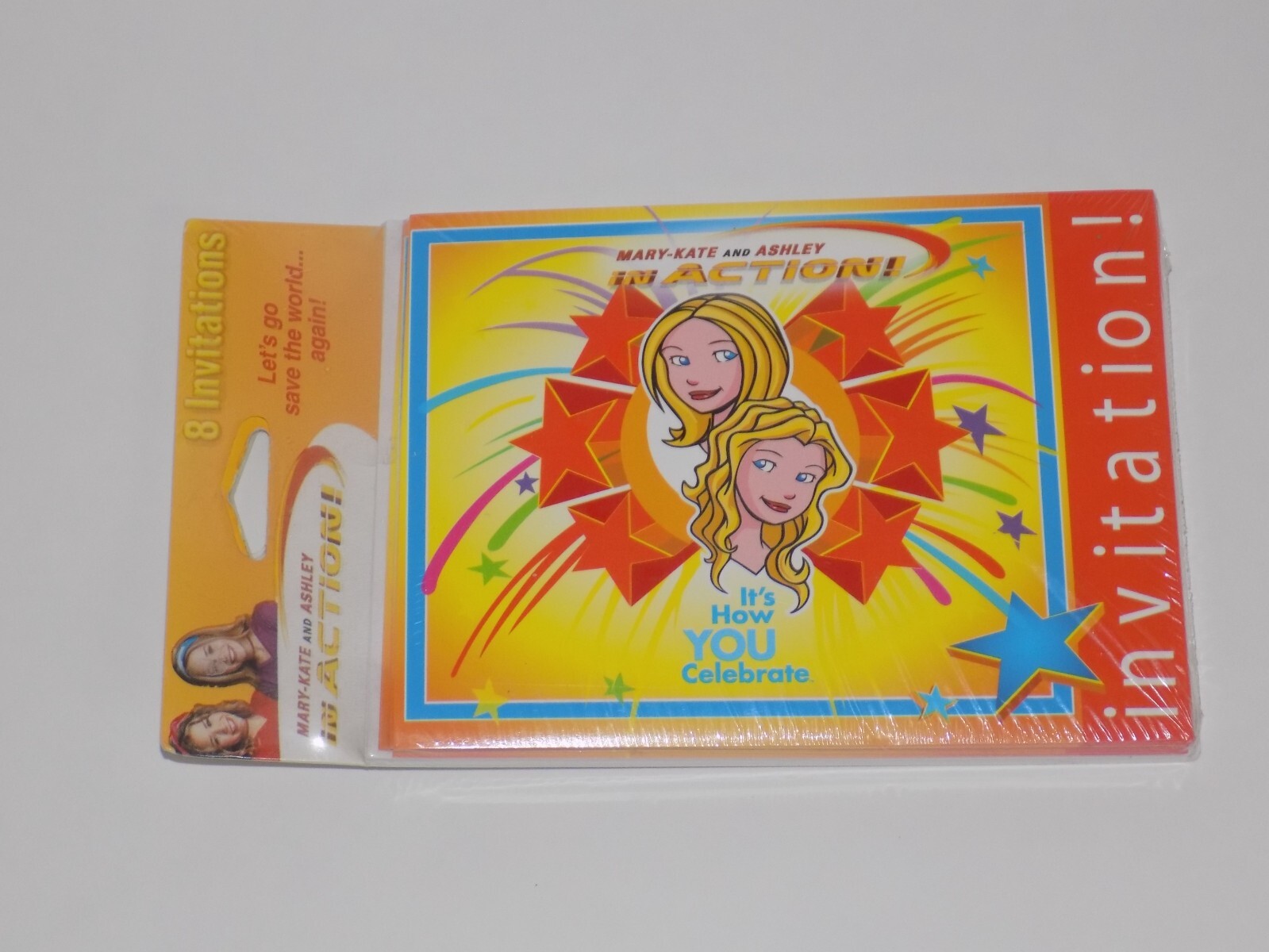2003 Mary Kate & Ashley in Action 16 Birthday Party Invitations & Gift Bags NEW