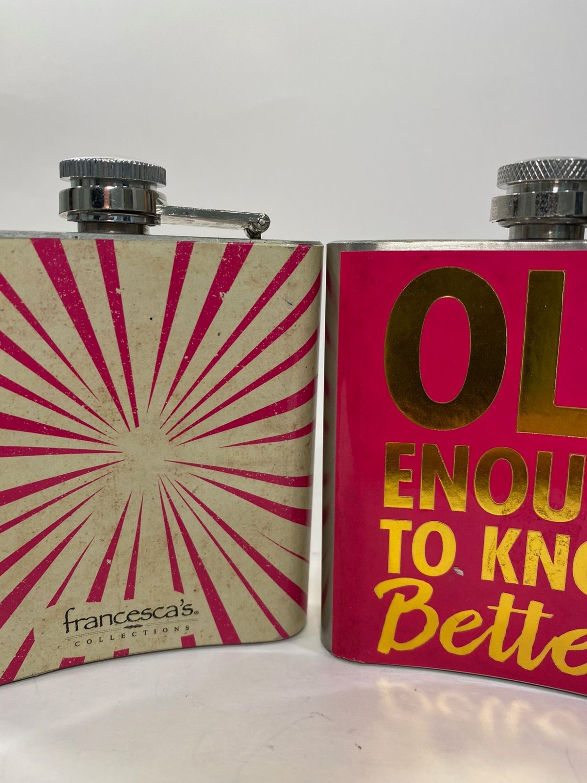 Old Enough to Know Better Metal Flasks 6 oz/Set of 2 by Amscan