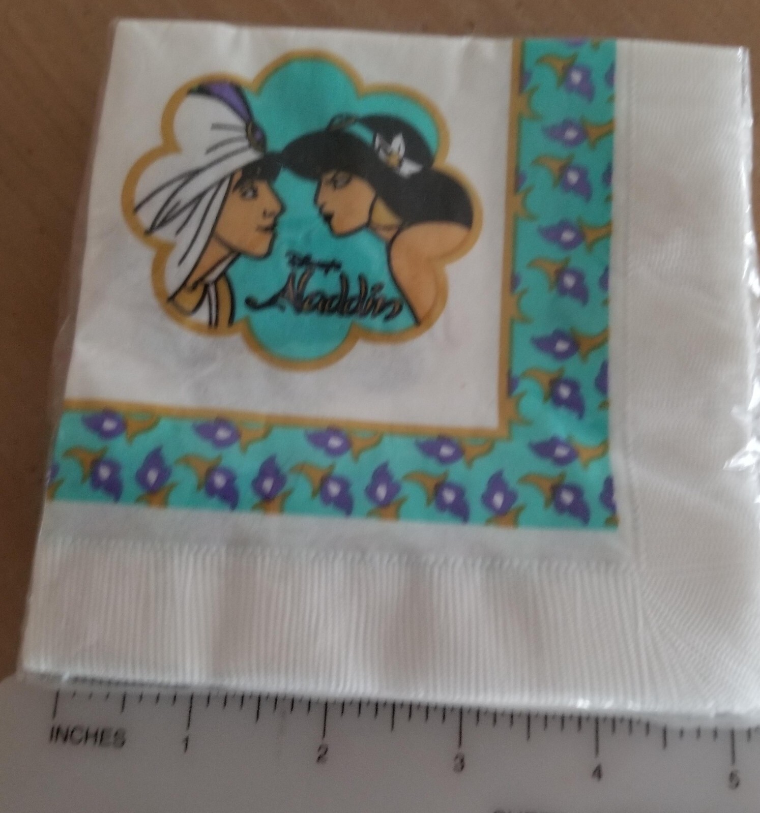 Vintage Aladdin & Jasmine Disney Napkins set of 20 “Aladdin’s Dream” USA