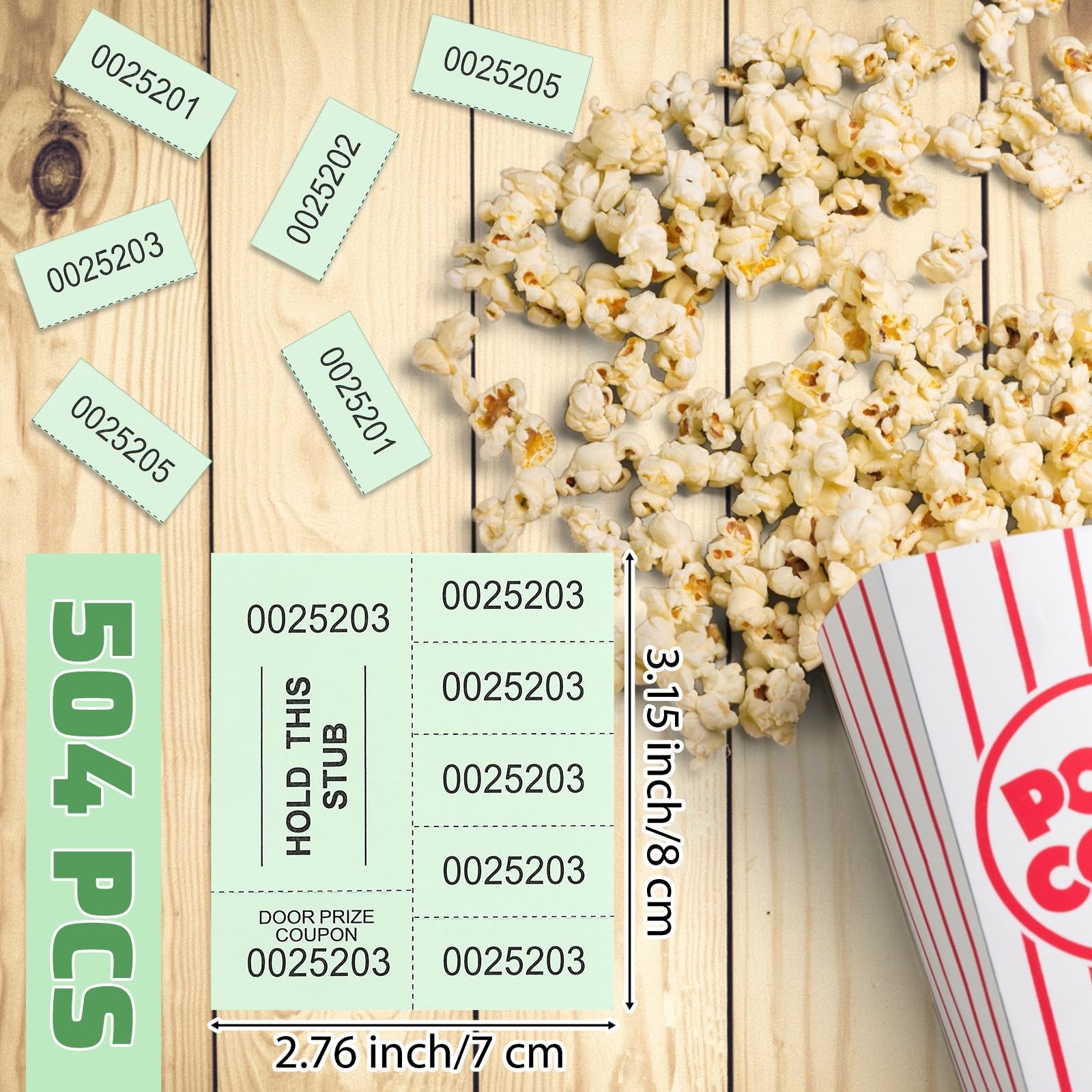 504 Sheets 25 Bid Raffle Ticket Chinese Auction Events Church Basket Orange