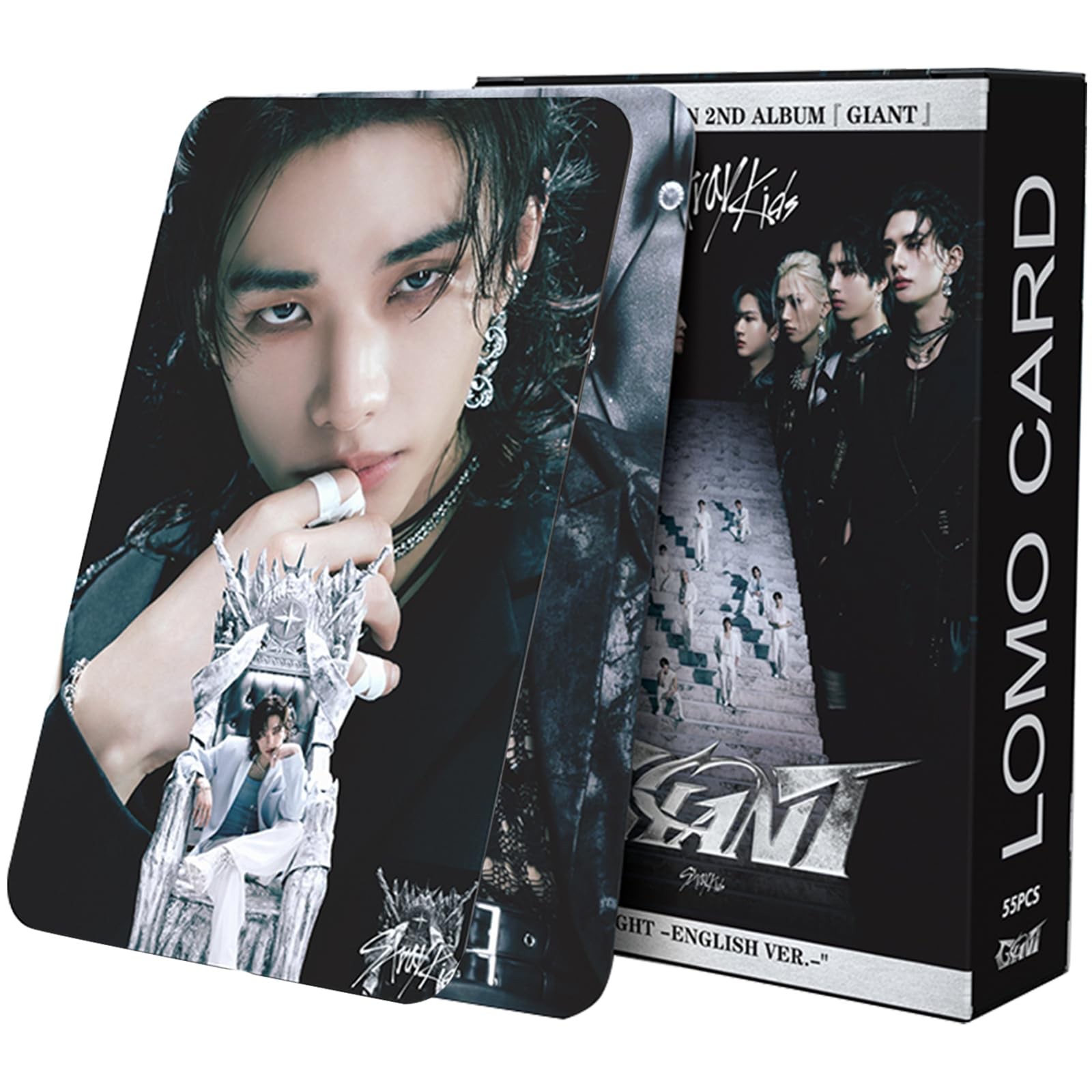 KPOPBP Giant Album Photocards 55 PCS KPOP 3.5 x 2.5 x 0.75 inches, black