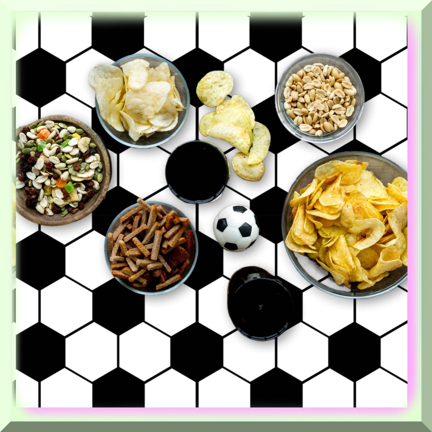 Soccer Theme 3-Piece Plastic Tablecloth Set