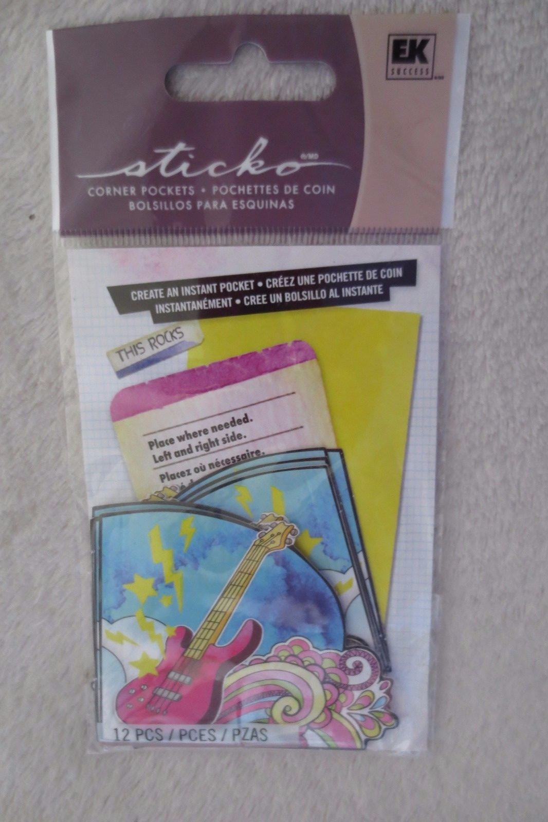 Sticko Ek Success Guitar Pockets Scrapbook More New