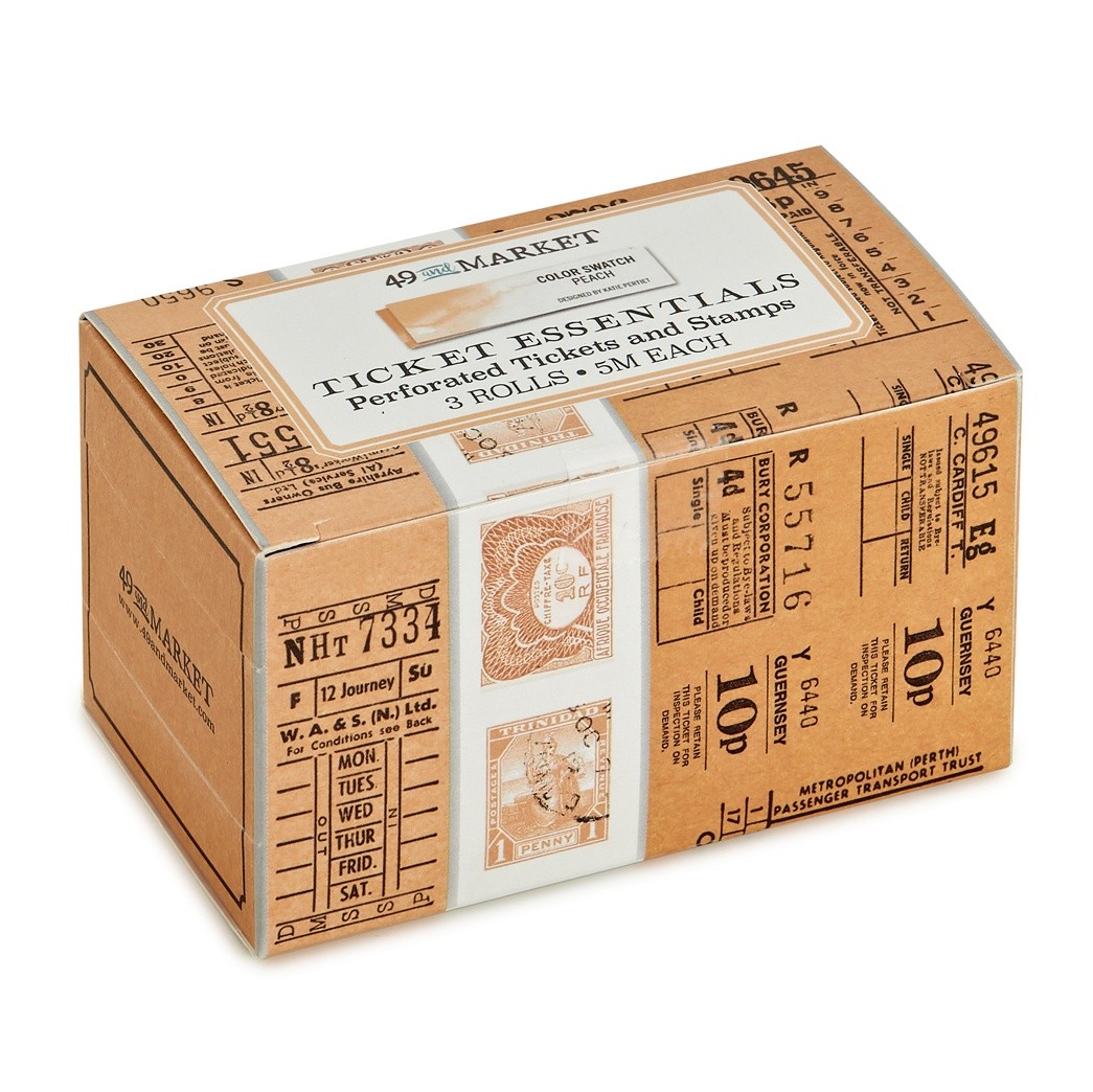 Color Swatch Peach Ticket Essentials-3 Rolls
