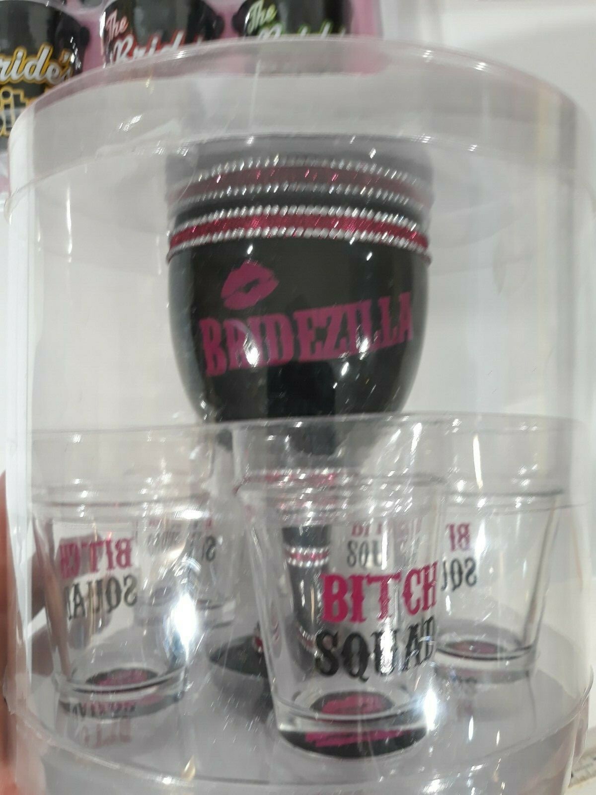 Lot Bridal Bride Bachelorette Party Pimp Cup & Shot Set Party Shots Tiara Masks