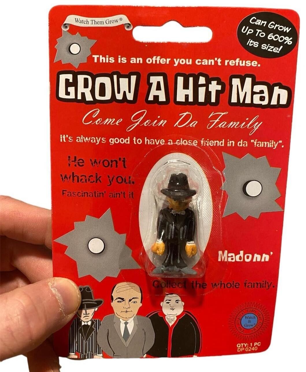 SET OF 3 Grow your own Godfather – Mobster – Hit Man Set – Fun Gag Joke Novelty