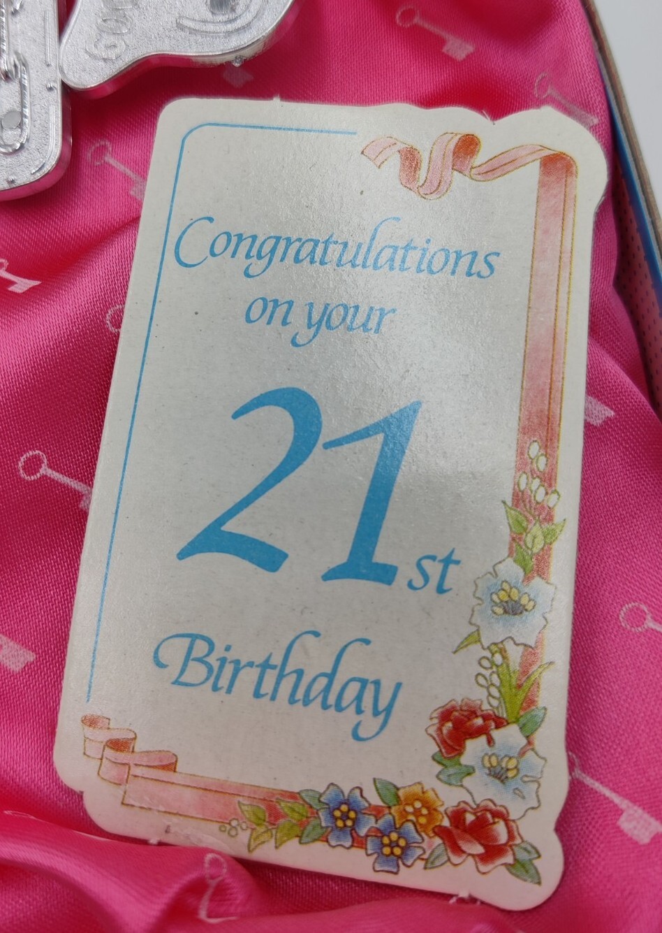 Vintage 21st Birthday Key Keepsake Gift Open Box Personalized 2 Paragon