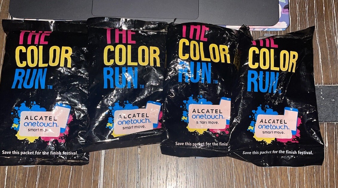 4 PACK Festival Color Run Throwing Powder ORANGE Party Supplies OUTDOOR Clean