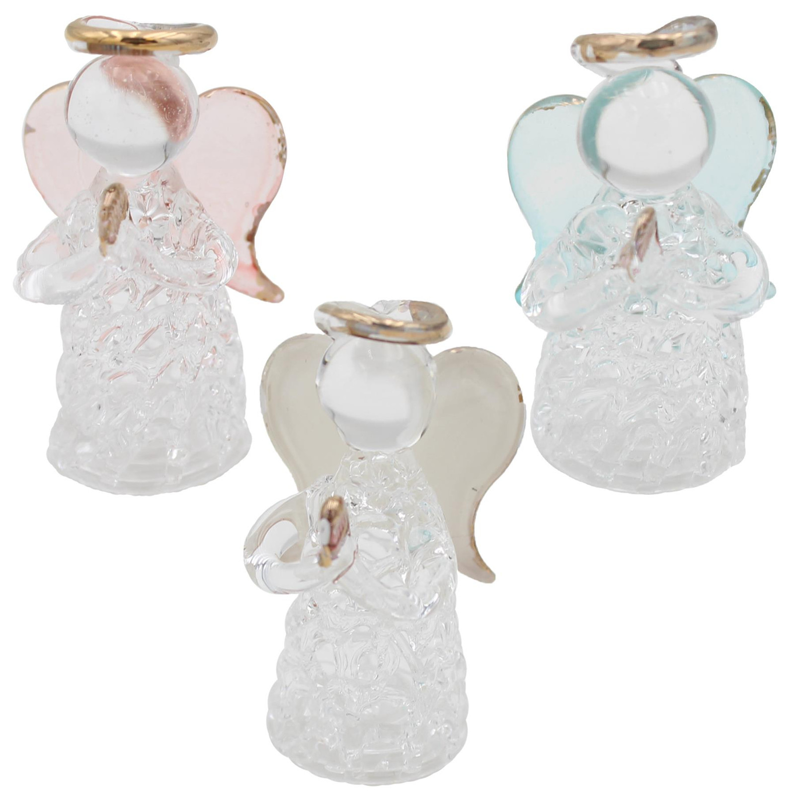 Set 3 Glass Guardian Angels Gift with Verse – Worry Box