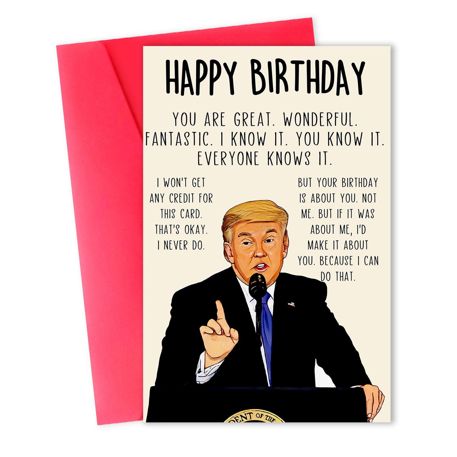 ACHICGIRL Funny Birthday Card for Women Men, Humorous ACH-032, ACH-032