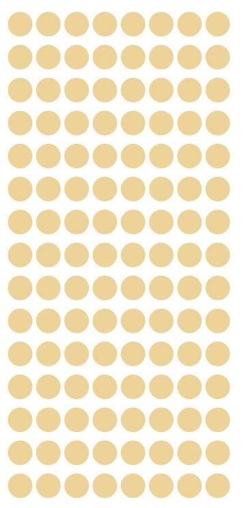 1/4″ Beige Tan Ivory Dots Round Color Code Inventory 1/4 Inch Dot Stickers