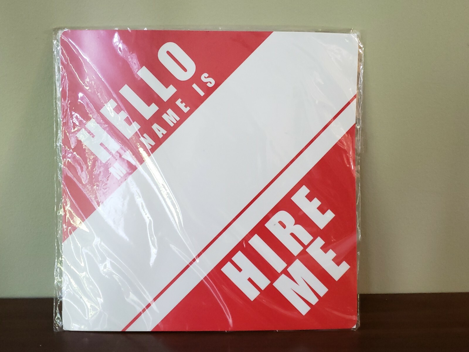 Graduation Cap Topper: Hello My Name is, Hire Me – Tassel Topper-New!