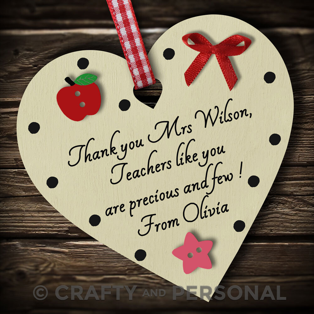 Personalised Teacher gift plaque thank you present Tutor Mentor leaving School