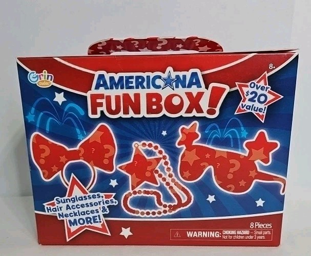 Americana Fun Box! 8 Amazing Party Toys – SEALED GIFT Boxed Set by Grin Studios