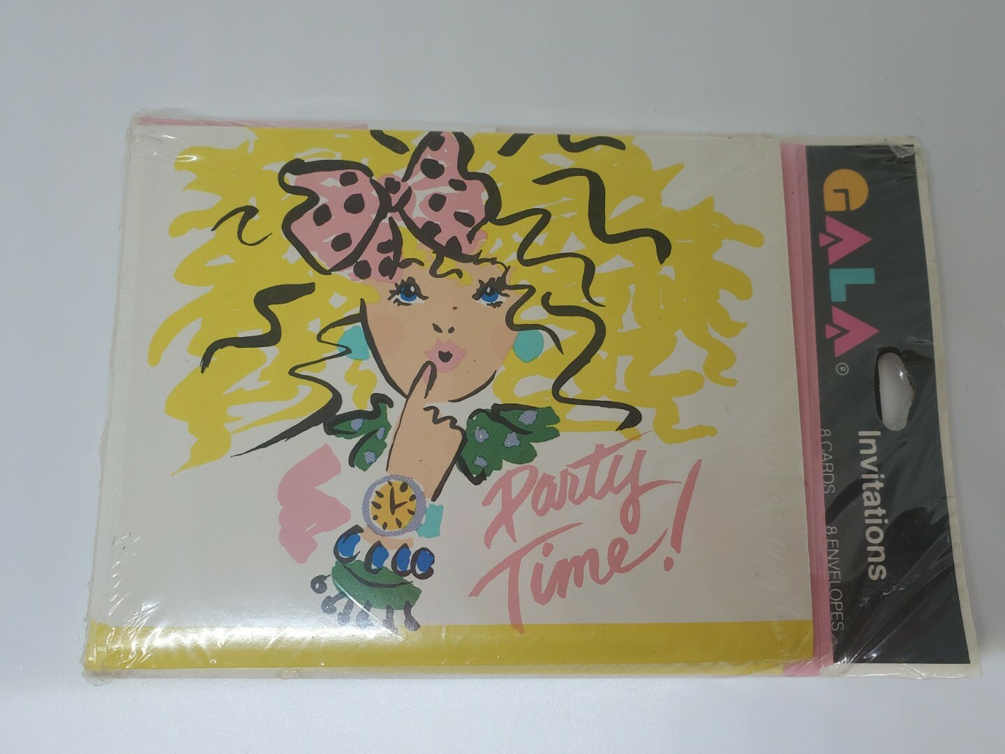 Lot of 12 new Vintage Party/Slumber party Ware cups napkins table cloth invites