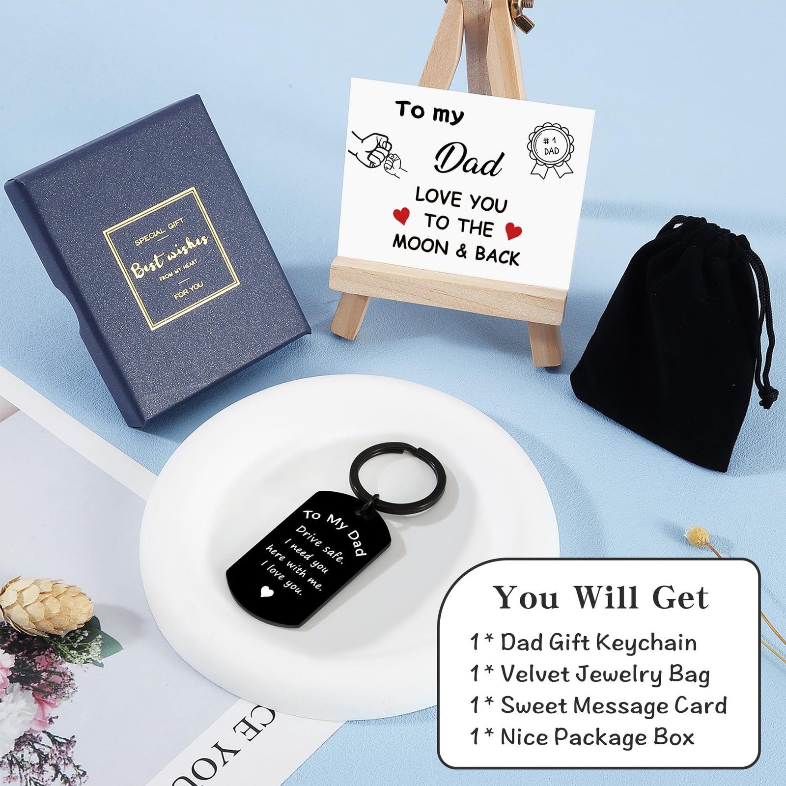 Fathers Day Gift, Dad Gifts from Son Daughter, Drive Safe I Love You Dad Birt…