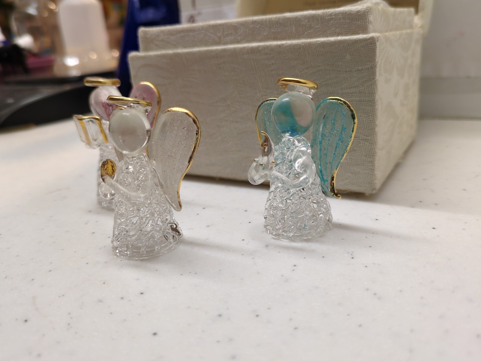 Set 3 Glass Guardian Angels Gift with Verse – Blessings Box