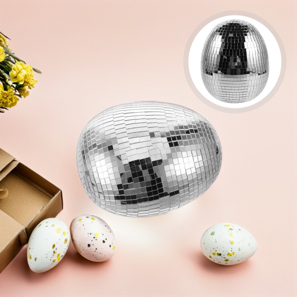 Disco Egg Decoration Easter Mirror Ornament for Weddings Photo Prop